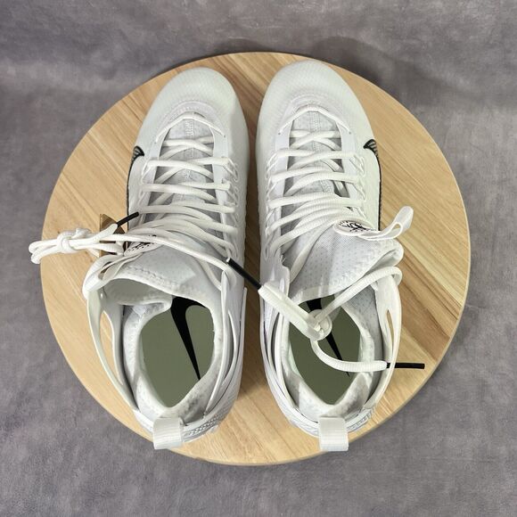 Nike Huarache 9 Elite Mid LAX Mens 13 Lacrosse Cleats White Black Shoes main image 3